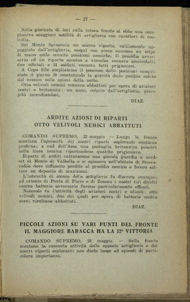 Il diario della nostra guerra : bollettini ufficiali dell'esercito e della marina